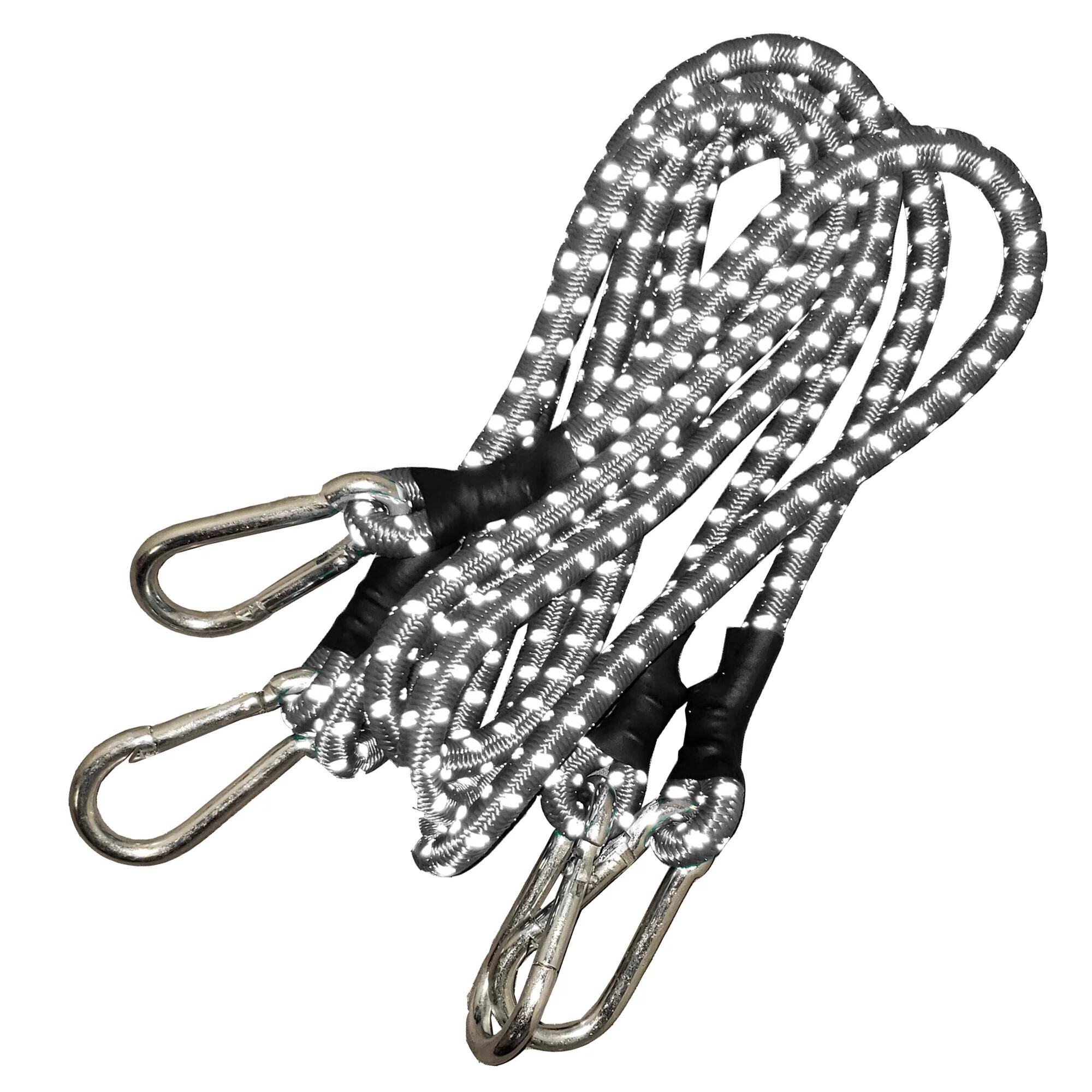 Kuma, 18in. Carabiner Bungee 2pk - Round, Reflective, Straps (qty.) 2 Model# GA218S-R